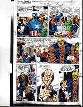 Original 1991 Avengers 332 page 9 Marvel Comics color guide art: Captain... - $40.07