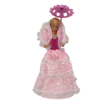 Vintage 1985 Mattel Dream Glow Barbie Doll # 2248 In Original Pink Dress Parasol - £81.24 GBP