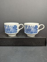 Vintage Made in England Blue Willow 8 Oz Coffee/Tea Cup Set of 2 - $10.00