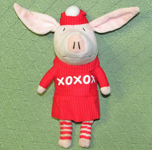 Olivia Pig 10&quot; Plush Stuffed Doll Spin Master Red Dress X0X0X Stockings 2011 Toy - £7.53 GBP