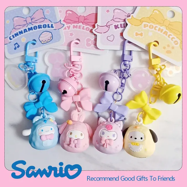 Sanrio Cute Kuromi Pompompurin Mymelody Keychain Cinnamoroll Kawaii Pend... - $6.93