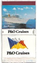 Matchbook Cover P &amp; O Cruises Sea Princess Union Match Flattened Box - $1.97