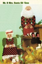 Plastic Canvas Christmas Santa Sitters Tissue Topper Album Turkey Set Pa... - $9.99
