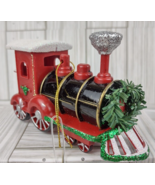 Choo Train Christmas Tree Ornament Hanging keepsake Wreath Glitter Holid... - £8.55 GBP