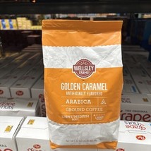 Wellsley Farms Golden Caramel Arabica Ground Coffee Light Roast, 32 Ounce - £20.08 GBP
