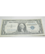 1957 Series $1.00 Reserve Federal Note Silver Certificate Blue Seal - $5.89