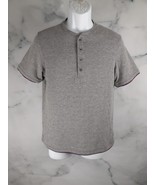Untuckit Mens Shirt Gray Small Henley Heather Jericho - $365.85 MXN