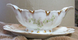 RARE Haviland Limoges Schleiger 67 - GRAVEY BOAT W/ATTACHED BASE - $88.00