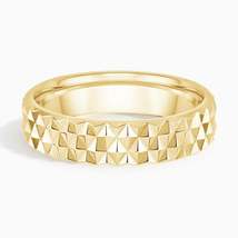 14k striking ring features pyramid-shaped angles on a lustrous,gift for love - £447.75 GBP