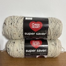 Yarn Red Heart Super Saver Aran Fleck 5 Oz 260 Yds Lot Of 2 - £12.83 GBP