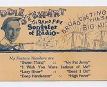 Eddie Stewart The Rapid Fire Songster of Radio Ad Card 1920&#39;s - £19.53 GBP