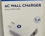 Mobile to Go™ AC Wall Charger Dual Port USB 3.4 Amp - £5.42 GBP