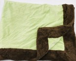 Nojo Baby Blanket Glitter Trim Green Brown Simply Baby - £11.84 GBP