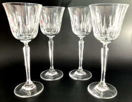 Set of 4 Mikasa Park Avenue Crystal Wine Glasses Clear Cut 8&quot; VTG 1987-1994 MINT - £39.10 GBP