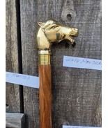 Horse Face Handle Handmade walking stick Vintage Solid wands,Handle Cane... - $703.08 MXN