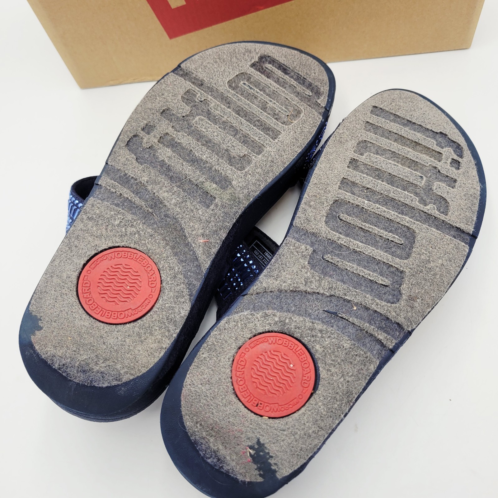 FitFlop Women's Sandals Sz 9 Sandals flip-flops Incastone Slide Sandals Blue Item image 8