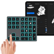 Backlit Buetooth Keypad For Ipad Procreate, Rechargeable Keyboard For Pr... - $65.99
