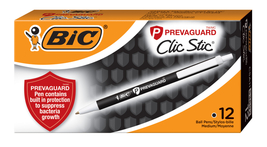 BIC Prevaguard Retractable Ball Pen, Medium (1.0mm), Black, 12 Count - $9.95