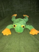 Ty Beanie Babie Green and Yellow 8in smoochy Frog - 4039 - $9.74