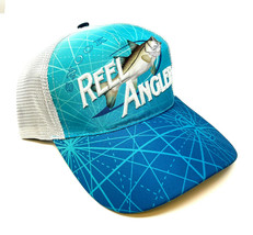 Reel Angler Sublimated Snook Fishing Curved Bill Mesh Trucker Snapback Hat Cap - £8.94 GBP