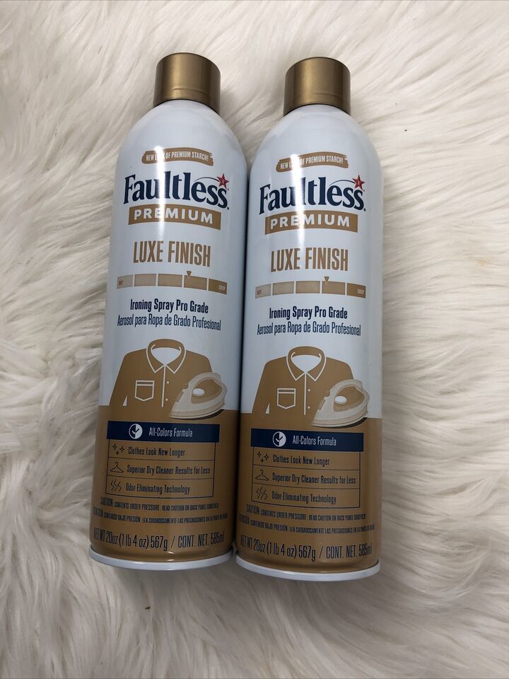 (2) Premium Faultless Luxe Finish Professional Grade Ironing Spray Starch - $24.74