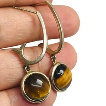 sterling silver tigers eye earrings  Stamped - £47.96 GBP