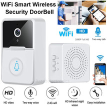 Wireless Security Smart WiFi Doorbell Intercom Video Camera Ringing Bell Chime - £18.73 GBP