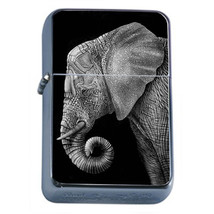 Elephant Art D21 Flip Top Oil Lighter Windproof Resistant Flame - $14.80