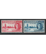 BRITISH DOMINICA 1945-46 VERY FINE MNH STAMPS SCOTT# 112-113 PEACE ISSUE - £0.86 GBP