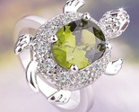 Reen turtle vintage 925 silver crystal zircon stone ring female girl party jewelry thumb155 crop