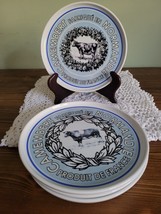 Cordon Bleu cheese Plate Set  Cow Themed - $28.05