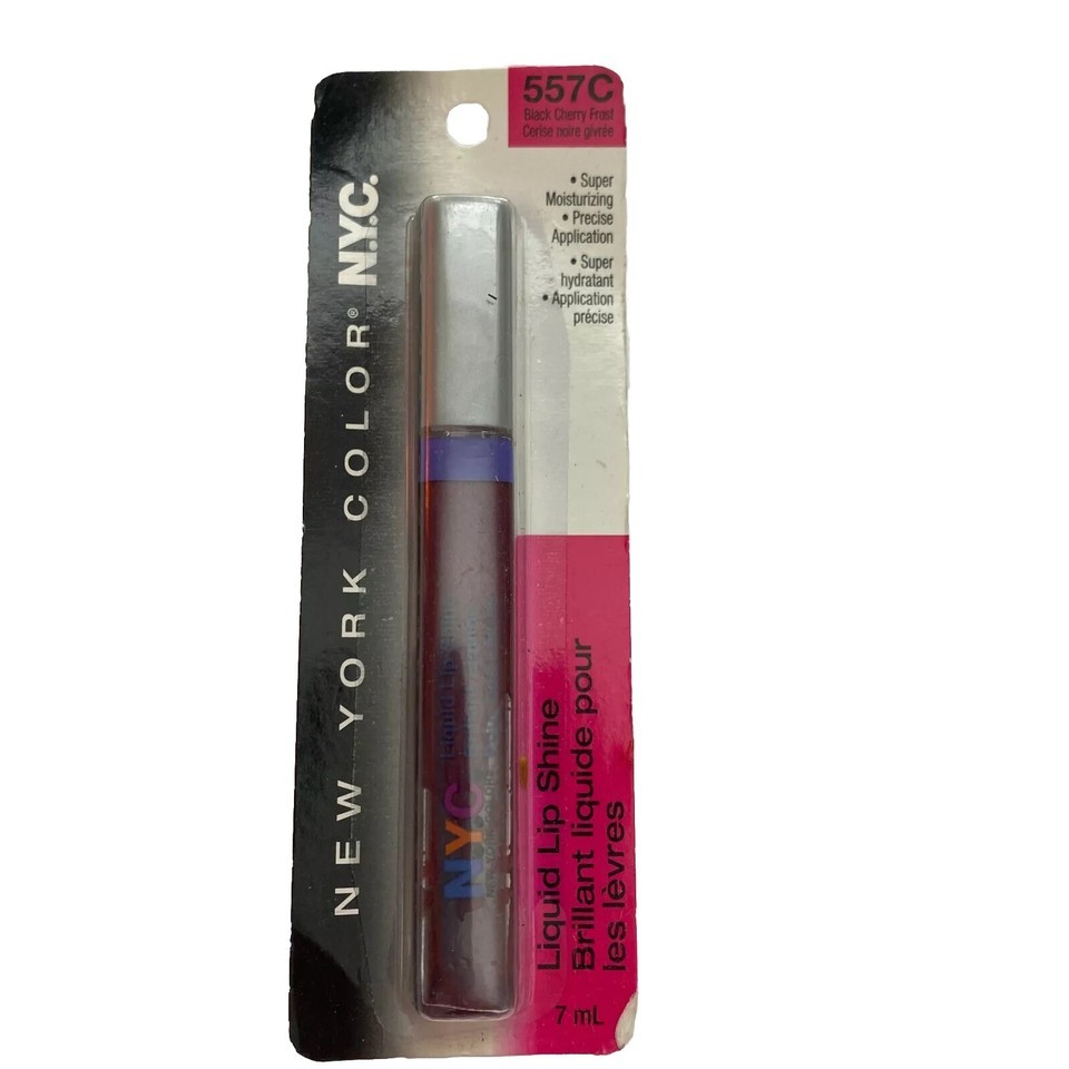 NYC New York Color  557C Black Cherry Frost Liquid Lip Shine Gloss Lipgloss - $10.17