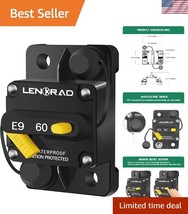 Compact Surface Mount 60 Amp Marine Circuit Breaker - IP67 Waterproof Pr... - $39.00