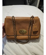 MULBERRY Large LILY Flap Chain Bag Brown Tanned Oak Cowhide Turnlock Loc... - £424.02 GBP