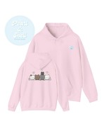 Womens mens cat hoodie, white, black, gray, blue, pink, purple S, M, L, ... - £67.73 GBP