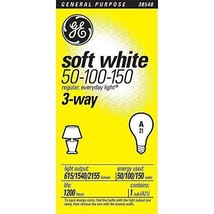 GE Lighting 570710 FBA_97494 GE SoftWhite Light Bulb 3-Way 50/100/150 Watt 1 ... - $39.59