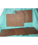 Vintage 5 Piece Louis Vuitton Empty Brown Shopping Bags With 1 Cloth And... - £27.58 GBP