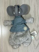Meiya &amp; Alvin gray plush elephant lovey small baby security blanket rubb... - $8.31