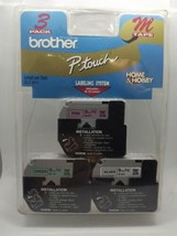Brother ME793 P-Touch M Tape 3/Pack, Black on Pink, Green and Silver New C29 - £9.30 GBP