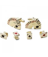 Playing Cards Tuxedo Studs and Cufflinks Gold Trim - €83,58 EUR