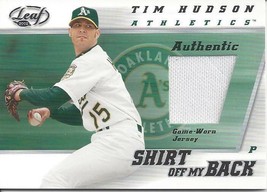 2002 Leaf Shirt Off My Back Tim Hudson TH Athletics - £3.20 GBP
