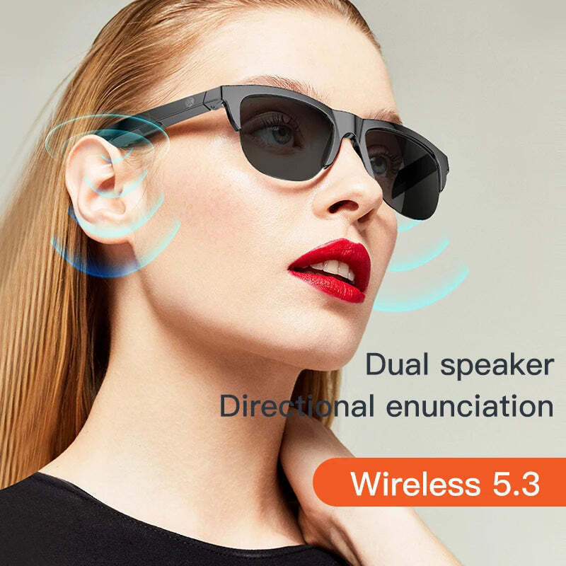 Wireless Sports Sunglasses with Bluetooth Audio  AntiBlue Light - $45.99