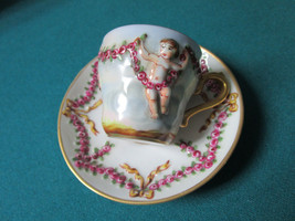 ERNST BOHNE RUDOLSTADT 1900s COFFEE CUP AND SAUCER [*87] - £98.79 GBP