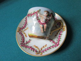 ERNST BOHNE RUDOLSTADT 1900s COFFEE CUP AND SAUCER [*87] - $123.75