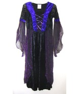 DARK ANGEL Costume Velvet Corset Vampiress Dress Purple Black Goth Adams... - $722.09 MXN