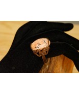 Artisan Jewelry Copper Wire Wrap 20MM Rhodonite Stone Ring 10 Emotional ... - £16.34 GBP