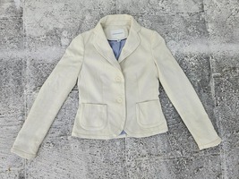 Banana Republic Women Blazer Top Cream Off White Long Sleeve Jacket Size 2 - £35.24 GBP