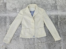 Banana Republic Women Blazer Top Cream Off White Long Sleeve Jacket Size 2 - $45.00