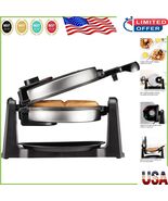 Stainless Steel Waffle Maker: Flip, Timer, and Drip Plate - Family Favorite - $95.10 CAD