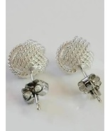 Tiffany &amp; Co. Silver Twist Knot Earrings - $3,675.05 MXN